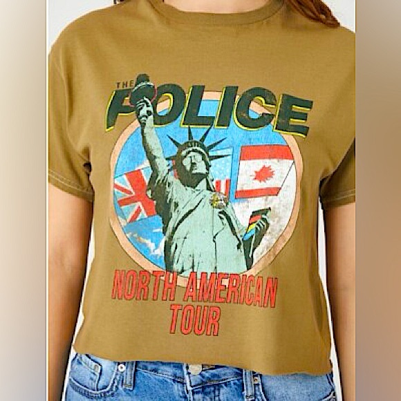 Tops - The Police North American Tour Cropped Graphic Tee - Band Tee - NWOT